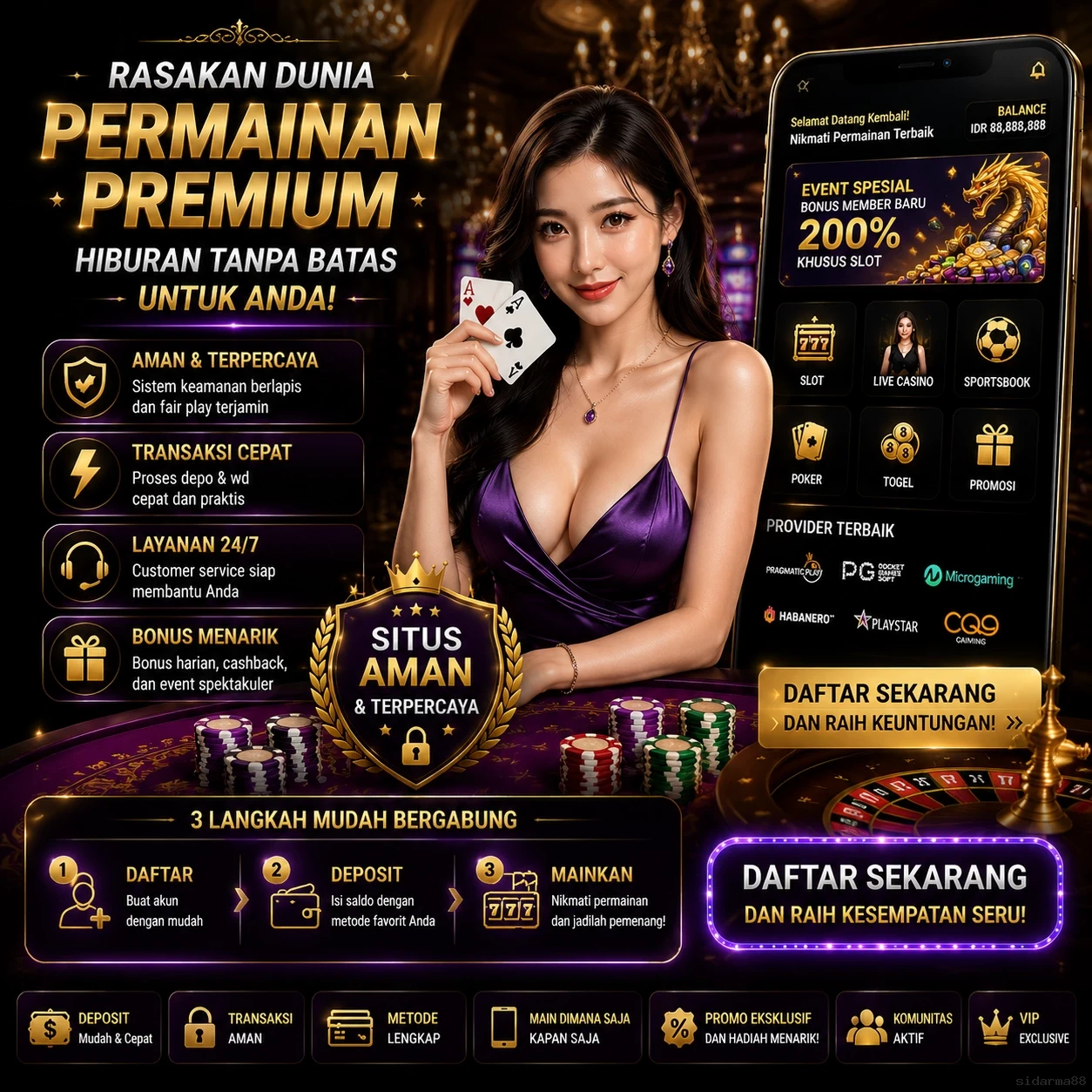 Cara Mendaftar dan Instalasi di sidarma88